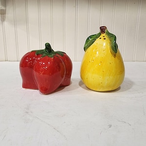 Set of Fruit Salt and Pepper Shakers