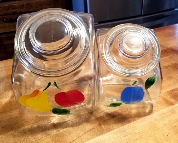 Beautiful Fl Canisters Hand Painted Vintage Canister Set Image 0