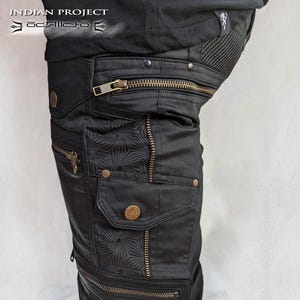Black Cotton Stretch Shorts: Goa Trance Festival Clothing