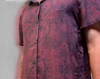 Shirt Indian Project RED FRAKTALI psychedelic buttonshirts