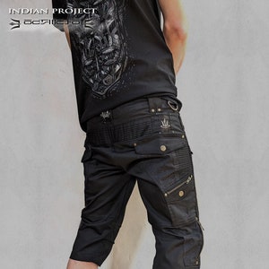 Black Cotton Twill Quarter Pants: Festival Streetwear