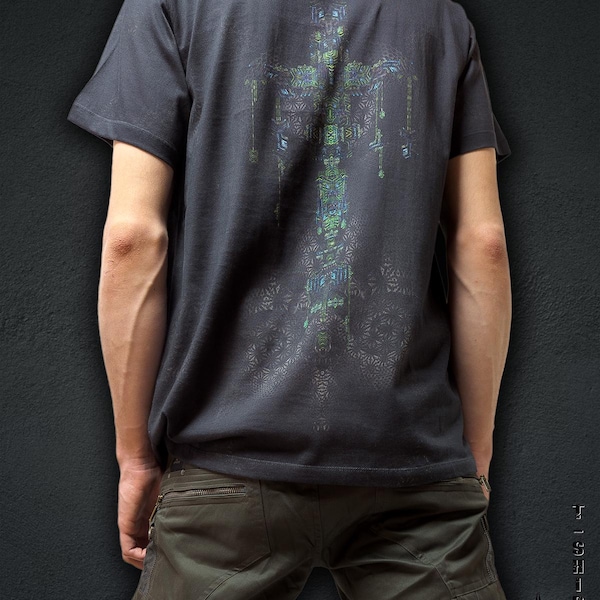 Midnight Fractal T-shirt | Electric Tribal Totem | Psytrance