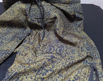 Board Shorts RUBIS GOLD | Psychedelic Print | Mens Psytrance Swimwear