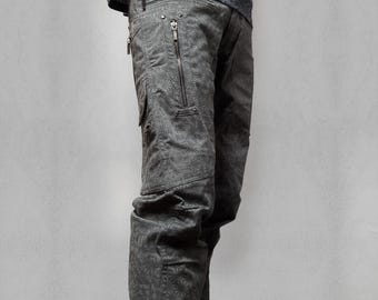 Alternative Cargo Pants Psy Stars - Psytrance Rave Pants - Goa Techwear - Multi Pocket