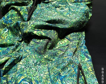 Board Shorts TRIPPY | Psychedelic Print | Mens Psytrance Swimwear