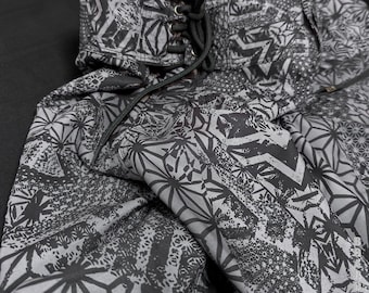 Minimalist Boardshort TITANE STARS | Titanium Geometric Print | Swimshort or Festival Short
