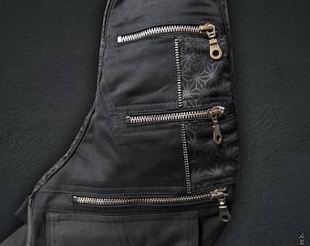 DROP'P Bag Black | Urban Utility Crossbody | Psywear