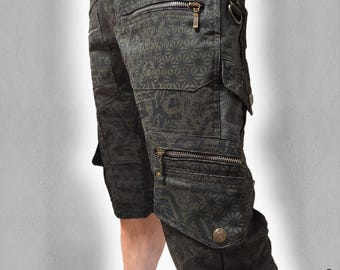Cargo Shorts THETA Kaky Psytrance  | Alternative pants | Techwear & Psywear