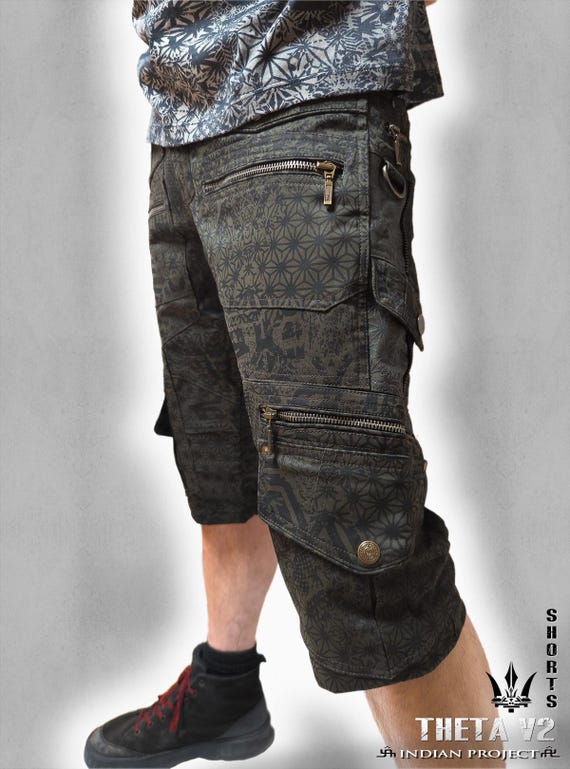 Cargo Shorts THETA Kaky Psytrance  | Alternative pants | Techwear & Psywear