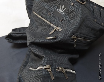 Raast Maze Geometric Cargo Pants - Multi Pocket Tactical Pants - Urban Streetwear