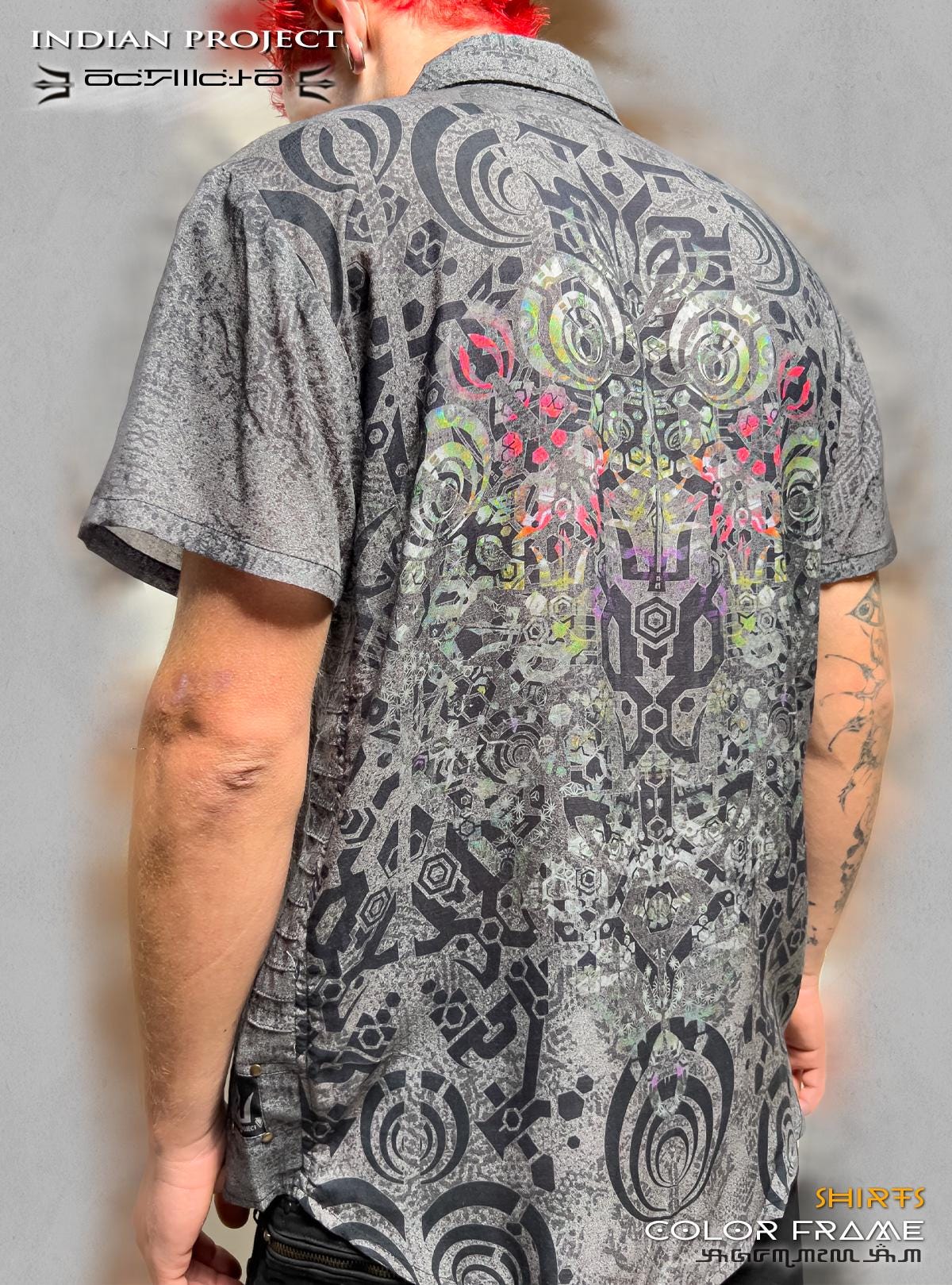 Psytrance Button-Up Shirt: Goa Party Psywear
