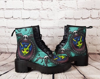 Womens skull boots uk Clearance