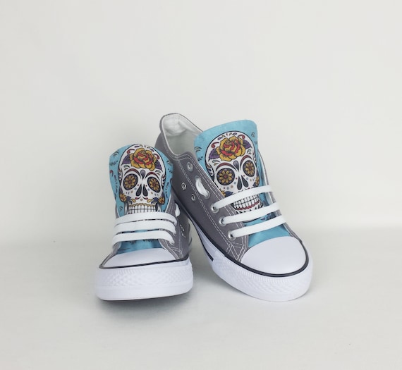 sugar skull tennis shoes