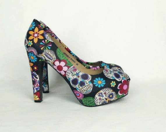 day of the dead high heels