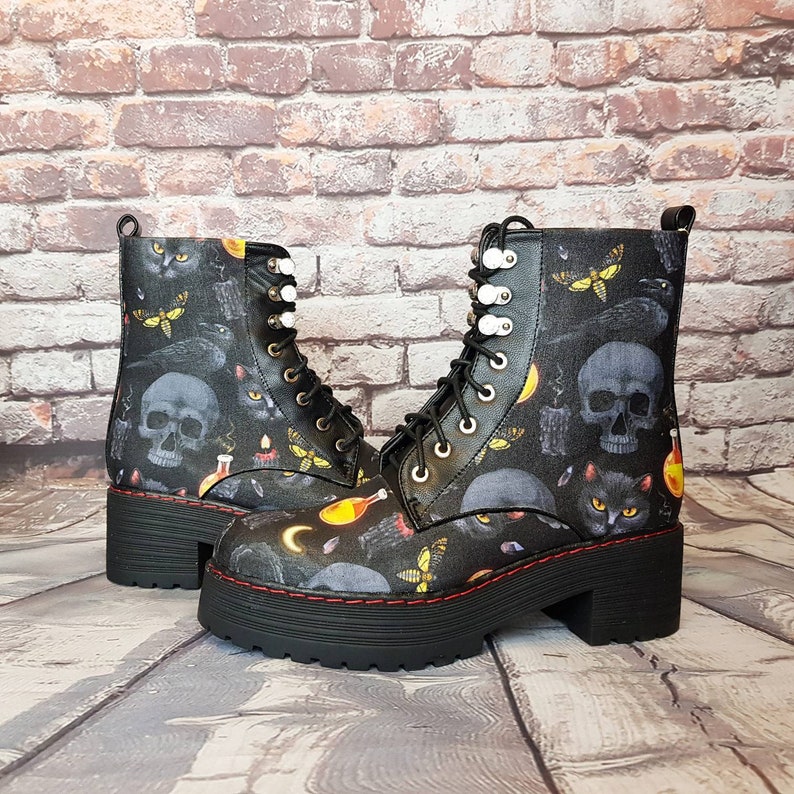 witchy lace up boots