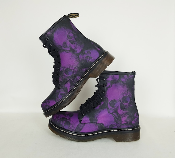 lilac combat boots