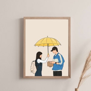 Lovely Runner Print [Umbrella] - Kdrama Korean Fanart 선재 업고 튀어 Kim Hyeyoon Byeon Wooseok