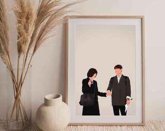 Extraordinary Attorney Woo (Holding Hands) Kdrama Korean Fanart 이상한 변호사 우영우 Print