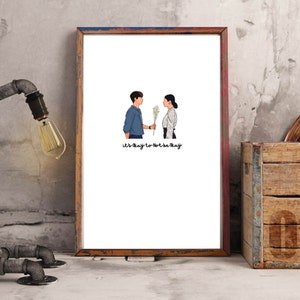 Flor blanca Está bien no estar bien Kdrama Art Prints Korean Moon Gang-tae Ko Moon-young Soohyun Yeji Fanart Psycho 사이코지만 괜찮아 A4 Print