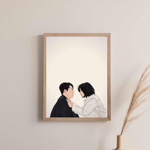 La buena mala madre (pareja) Kdrama coreano Lee Do hyun Fanart Art Poster Print