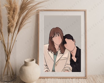 Sin embargo KDrama Art Print ~ Drama coreano 빈센조 Song Kang Han So Hee