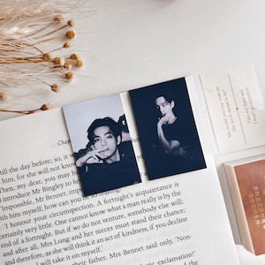 Kim Taehyung Black and White Magnetic Bookmark BTS V KPOP 방탄소년단