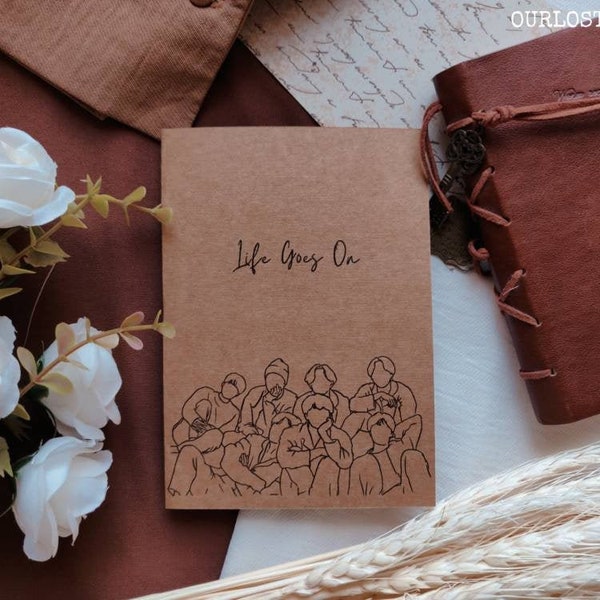 Handmade BTS Life Goes On  Notebooks Love Yourself KPOP Korean Stationary Sketchbook Blank