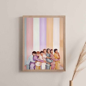 BTS Dinamita Arte Impresión BTS Kpop 방탄소년단 A4 Cartel Decoración del hogar