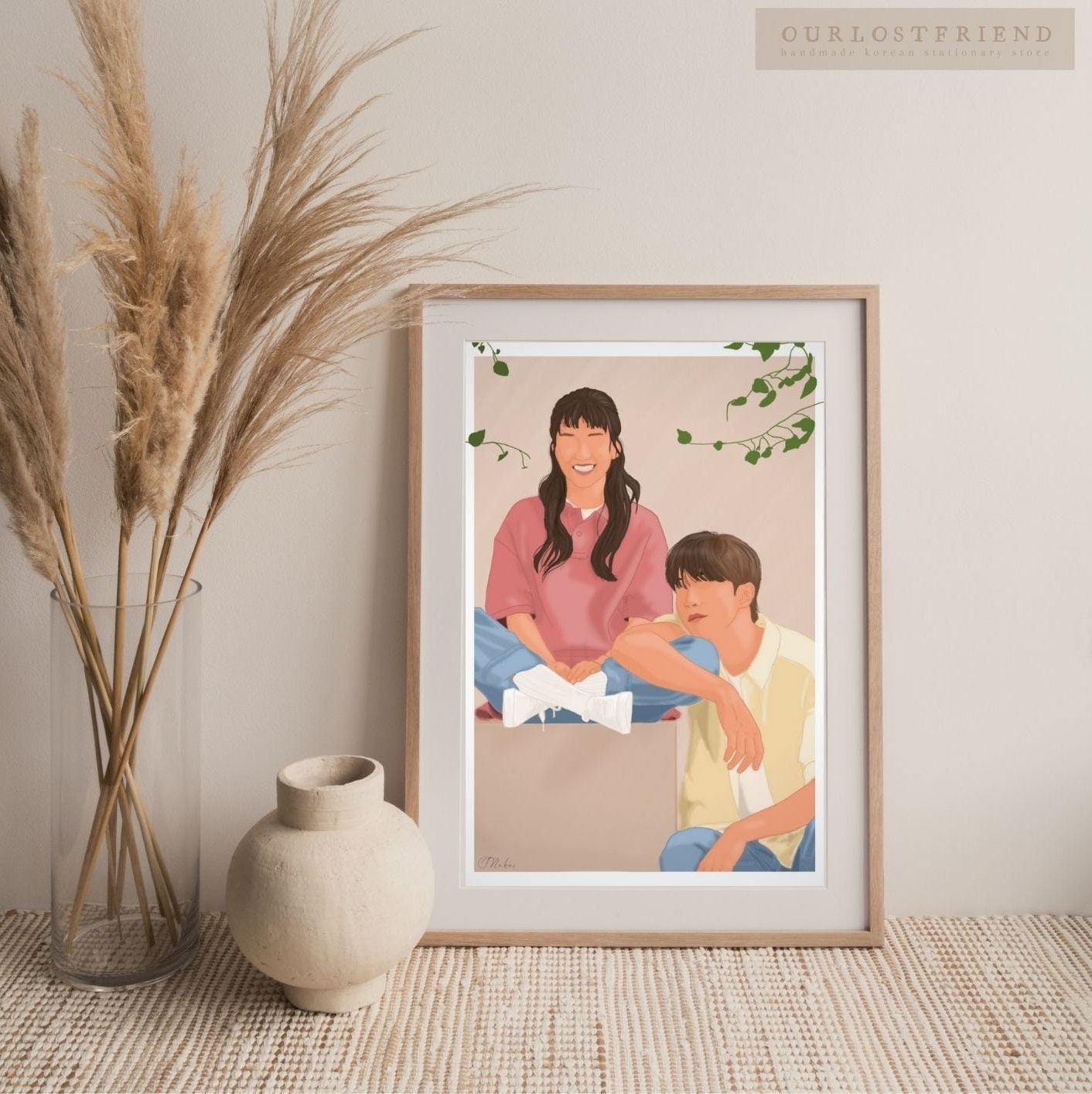 Fünfundzwanzig Einundzwanzig einundzwanzig einundzwanzig (Titel) Kdrama koreanischen Nam Joo Hyuk Kim Tae Ri Fanart Minimalum Print