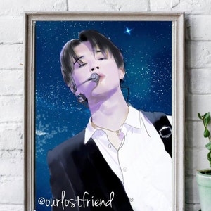 BTS Jimin Fake Love Print Poster 갩كuleum Love Yourself Rahmen KPOP Home Decor Kunst Geschenkidee Digitaldruck Bild 1