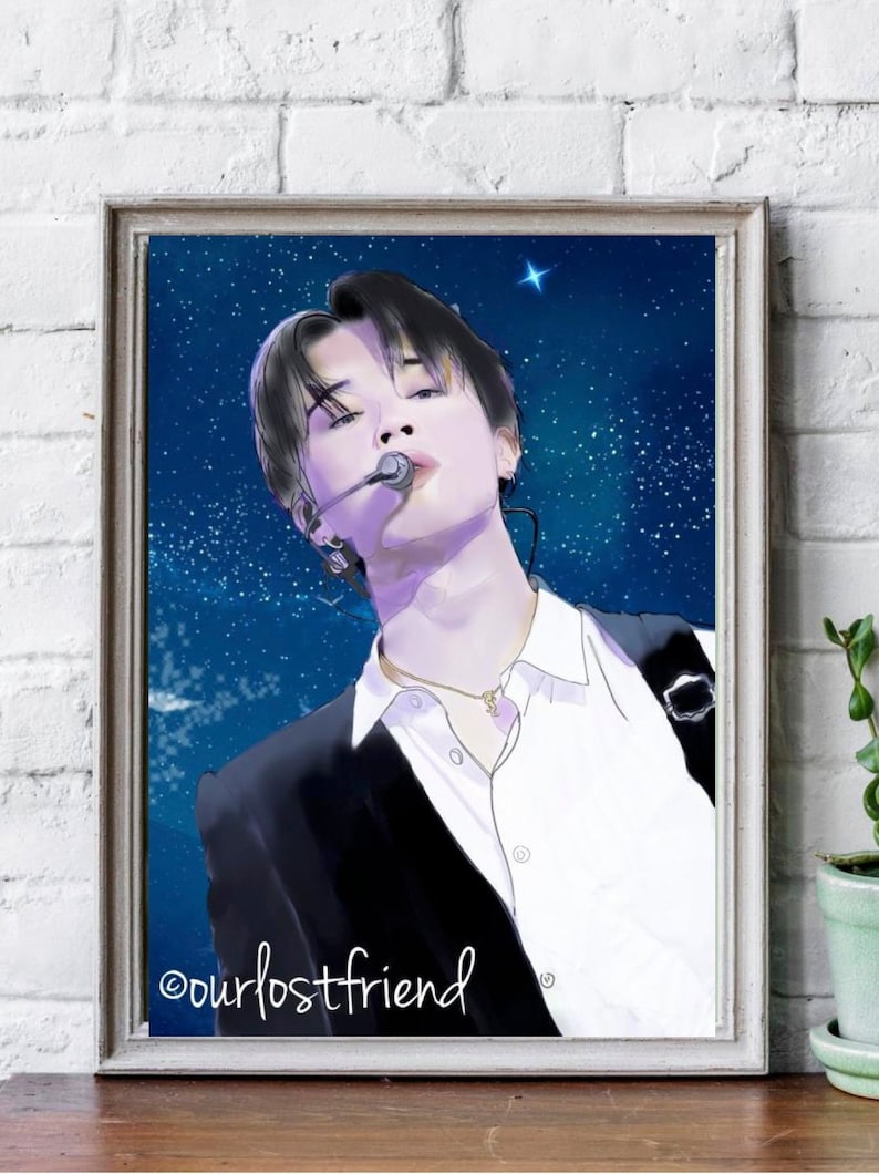 BTS Jimin Fake Love Print Poster 갩كuleum Love Yourself Rahmen KPOP Home Decor Kunst Geschenkidee Digitaldruck Bild 1