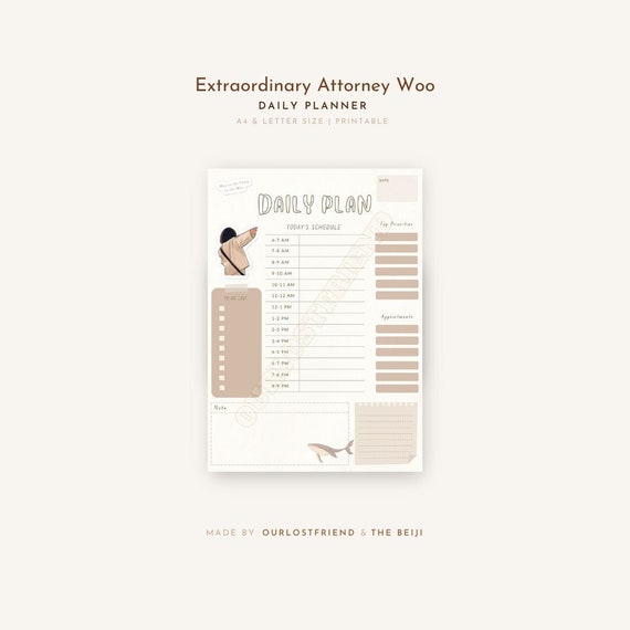 Extraordinary Attorney Woo Digital Printable Daily Planner Etsy