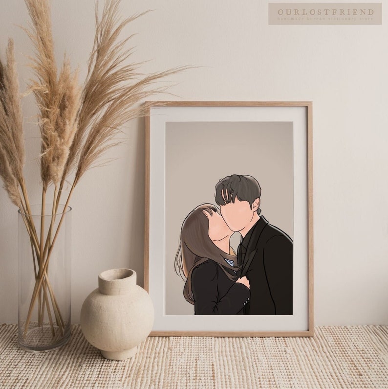 Business Proposal (Cheek Kiss) Kdrama Korean Fanart 사내 맞선 Print image 1