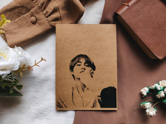 Handmade Kim Taehyung V BTS Cute Notebooks Love Yourself KPOP 