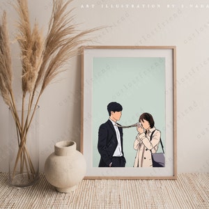 Mientras dormías Kdrama Art Prints Fanart coreano Lee Jong-suk Bae Suzy 당신이 잠든 사이에 Print