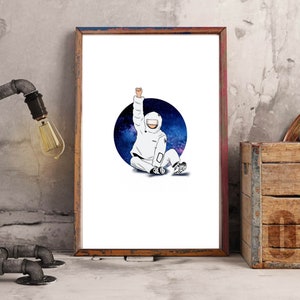 RM Kim Namjoon Anpanman Astronauta MAMA Imprimir Foto Arte Digital BTS Kpop 방탄소년단 Póster blanco A4