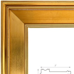 3.5 Deluxe GOLD black Ornate WOOD Picture Frame Wedding Frames4art B25Gb