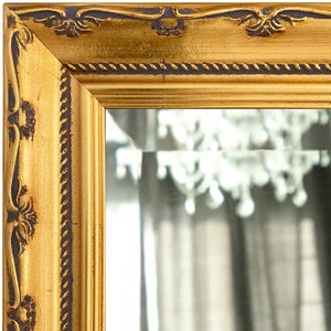 West Frames Camilla French Ornate Shabby Chic Antique Gold Patina Finish Wood Framed Wall Mirror