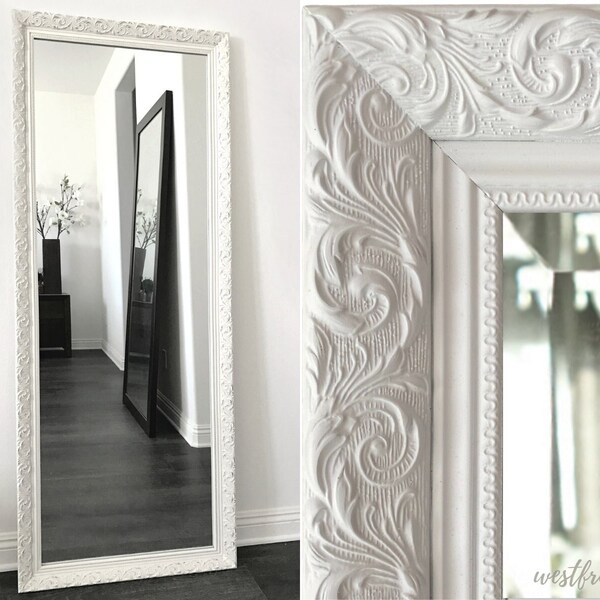 Leaning Wall Mirror Ornate Etsy