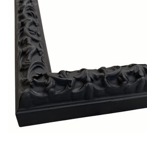Countess Gothic Black Ornate Vintage Victorian Wood Wall Picture Frame, Custom Frame for Canvas Paintings Gallery Arts, West Frames Baroque