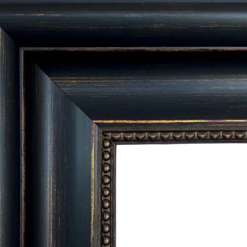 West Frames Montreal Distressed Black and Gold Wall Picture Etsy