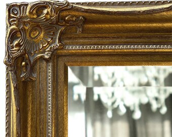 Wall Mirror Silver-Gold Oval 45x38 Baroque Antique Vintage Baroque Mirror Wall Mirror Silver-Gold Oval 45x38 Baroque Antique Vintage Baroque Mirror