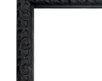 Gothic Black Ornate Wood Picture Frame, Victorian Baroque Gallery Art, West Frames Countess