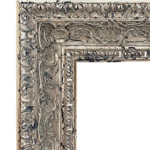 West Frames Parisienne Ornate Embossed Wood Picture Frame Antique Silver Gold Patina Finish 3" Wide