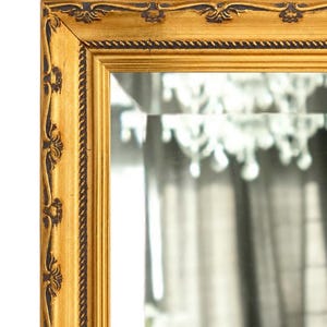 West Frames Camilla French Ornate Shabby Chic Antique Gold Patina Finish Wood Framed Wall Mirror