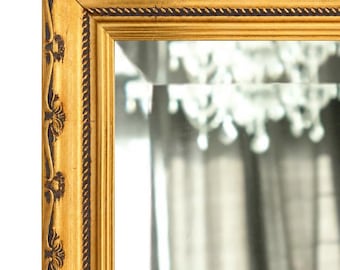 West Frames Camilla French Ornate Shabby Chic Antique Gold Patina Finish Wood Framed Wall Mirror