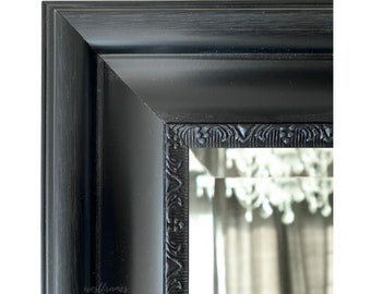 West Frames Stella Modern Vintage Black Accent Ornate Framed Wall Mirror