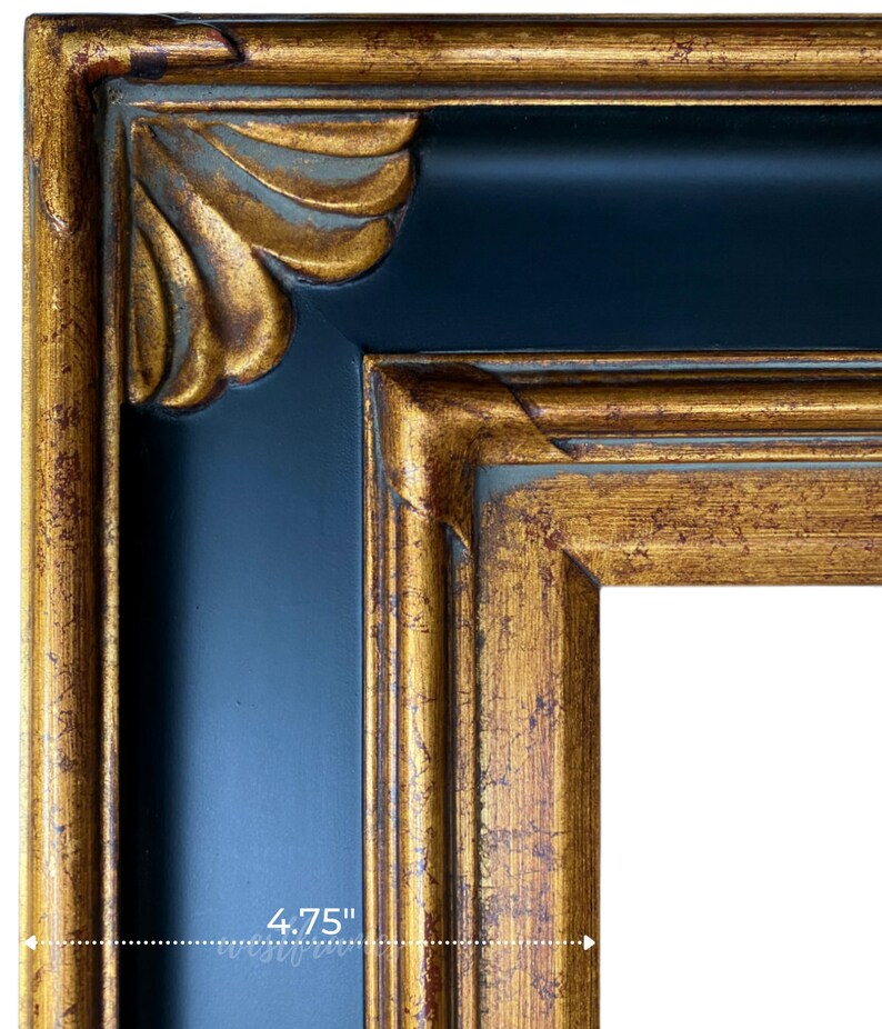 West Frames Isabella French Baroque Antique Black Wood Wall Etsy