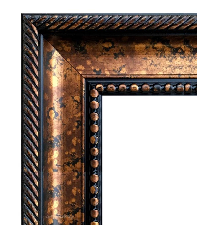 West Frames Santino Bronze Black Traditional Classic Wall Picture Frame 3.25" Wide