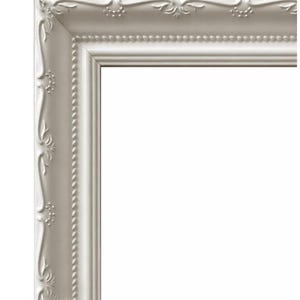 French Ornate Shabby Chic White Picture Frame, Canvas Photo Portrait Art 2" Wide, Custom Frames For Wall Art, West Frames Camilla Frame